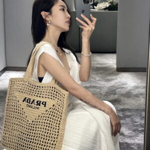 프라다 프라다 라피아 토트백 탄 레플리카 미러급 SA급 S급 고퀄리티 최상급 하이엔드 가방 [여성]