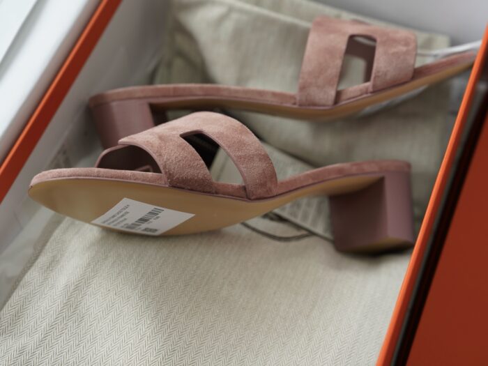 에르메스 오아시스 샌들 뮬 슬리퍼 스웨이드 브라운 5cm 레플리카 미러급 SA급 S급 고퀄리티 최상급 하이엔드 신발 [여성] 2