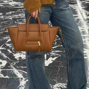 셀린느 스몰 뉴 러기지 서플 샤이니 램스킨 124213 브라운 레플리카 미러급 SA급 S급 고퀄리티 최상급 하이엔드 가방 [여성]