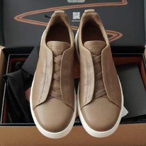 제냐 트리플 스티치 TM 스니커즈 브라운 남성용 레플리카 미러급 SA급 S급 고퀄리티 최상급 하이엔드 신발 [남성]