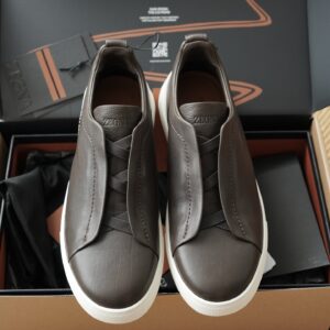 제냐 트리플 스티치 TM 스니커즈 다크 브라운 남성용 레플리카 미러급 SA급 S급 고퀄리티 최상급 하이엔드 신발 [남성]