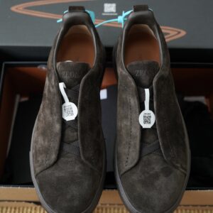 제냐 트리플 스티치 TM 스니커즈 다크 브라운 스웨이드 남성용 레플리카 미러급 SA급 S급 고퀄리티 최상급 하이엔드 신발 [남성]