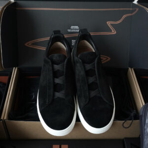 제냐 트리플 스티치 TM 스니커즈 흑백 스웨이드 남성용 레플리카 미러급 SA급 S급 고퀄리티 최상급 하이엔드 신발 [남성]