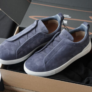 제냐 트리플 스티치 TM 스니커즈 네이비 블루 스웨이드 남성용 레플리카 미러급 SA급 S급 고퀄리티 최상급 하이엔드 신발 [남성]