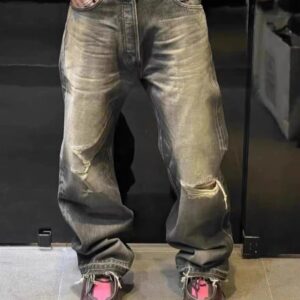 셀린느 90'S 진 셀비지 데님 문라이트 디스트로이 워시 Wesley 청바지 블랙 레플리카 미러급 SA급 S급 고퀄리티 하이엔드 최상급 의류 [남성여성공용]