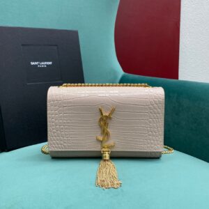 생로랑 엠보싱 크로커다일 가죽 KATE 스몰 태슬 백 골드 474366 연핑크 레플리카 미러급 SA급 S급 고퀄리티 최상급 하이엔드 가방 [여성]