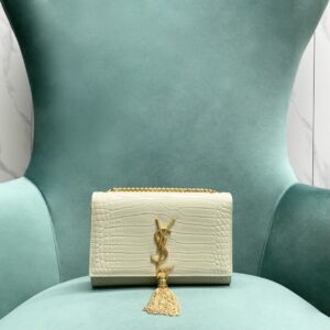 생로랑 엠보싱 크로커다일 가죽 KATE 스몰 태슬 백 골드 474366 하얀색 레플리카 미러급 SA급 S급 고퀄리티 최상급 하이엔드 가방 [여성]