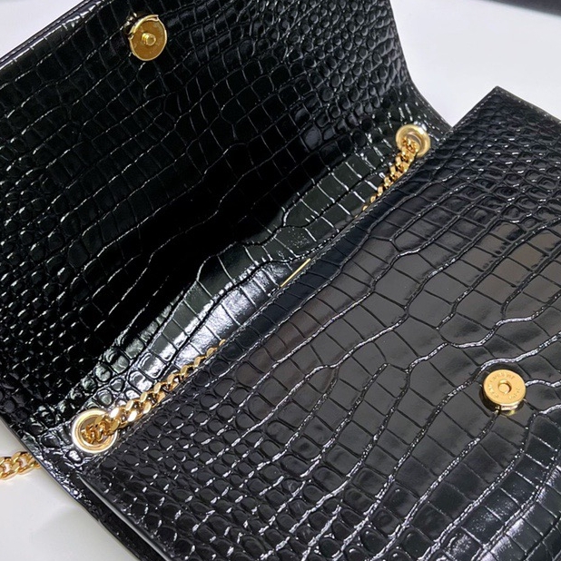 생로랑 엠보싱 크로커다일 가죽 KATE 미디엄 태슬 백 골드 354119 블랙 레플리카 미러급 SA급 S급 고퀄리티 최상급 하이엔드 가방 [여성] 7
