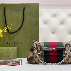 구찌 홀스빗 체인 스몰 숄더백 베이지 에보니 GG 캔버스 764339 레플리카 미러급 SA급 S급 고퀄리티 최상급 하이엔드 가방 [여성]