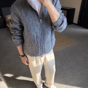 로로피아나 아마 리버시블 봄버자켓 양면 그레이 레플리카 미러급 SA급 S급 고퀄리티 하이엔드 최상급 의류 [남성]