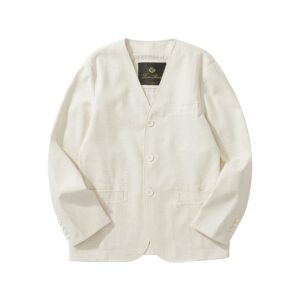 로로피아나 Eduard 베이직 아마 노칼라 자켓 아이보리 레플리카 미러급 SA급 S급 고퀄리티 하이엔드 최상급 의류 [남성]