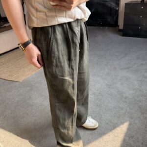 로로피아나 Reinga 캐쥬얼 아마 팬츠 초록색 레플리카 미러급 SA급 S급 고퀄리티 하이엔드 최상급 의류 [남성]