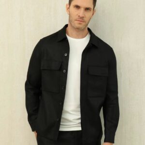 제냐 더블 포켓 순색 아마 셔츠 자켓 블랙 레플리카 미러급 SA급 S급 고퀄리티 하이엔드 최상급 의류 [남성]
