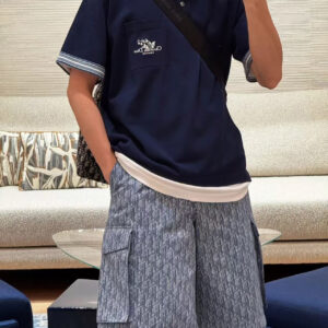 디올 은방울꽃 자수 폴로 셔츠 / 반팔티 / 카라티 네이비 593M810A7024 레플리카 미러급 SA급 S급 고퀄리티 하이엔드 최상급 의류 [남성여성공용]