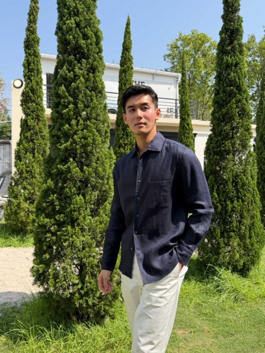 로로피아나 순색 앙드레 아마 긴팔 셔츠 네이비 블랙 레플리카 미러급 SA급 S급 고퀄리티 하이엔드 최상급 의류 [남성] 2
