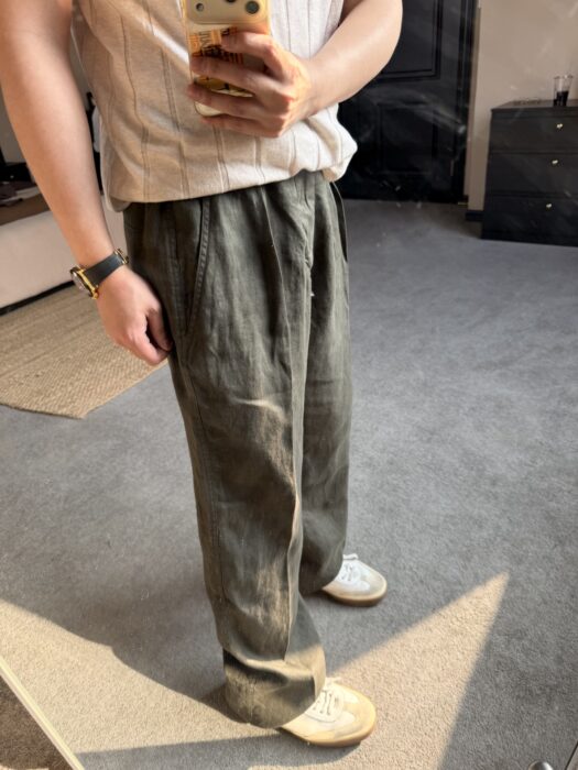 로로피아나 Reinga 캐쥬얼 아마 팬츠 초록색 레플리카 미러급 SA급 S급 고퀄리티 하이엔드 최상급 의류 [남성]