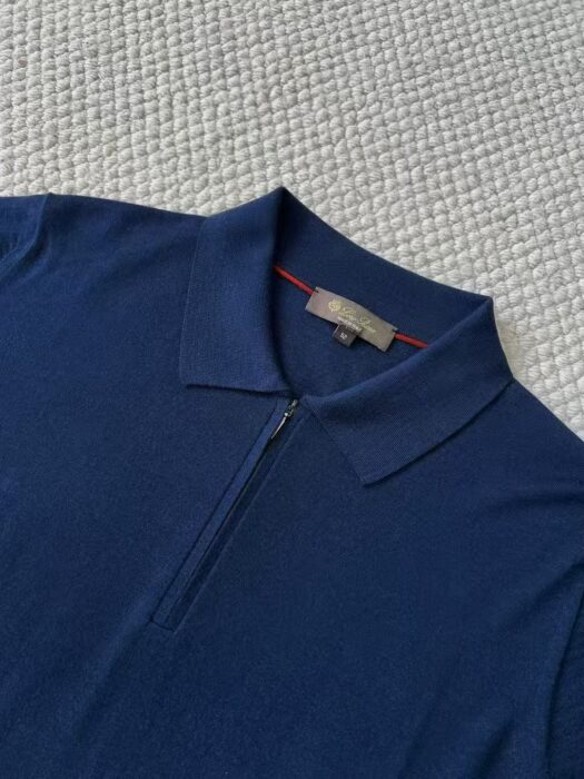 로로피아나 울 순색 반지퍼 폴로 카라티 반팔티 네이비 레플리카 미러급 SA급 S급 고퀄리티 하이엔드 최상급 의류 [남성] 4