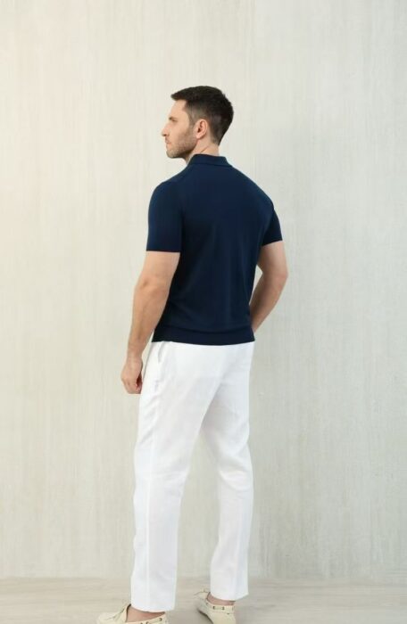 로로피아나 울 순색 반지퍼 폴로 카라티 반팔티 네이비 레플리카 미러급 SA급 S급 고퀄리티 하이엔드 최상급 의류 [남성] 2