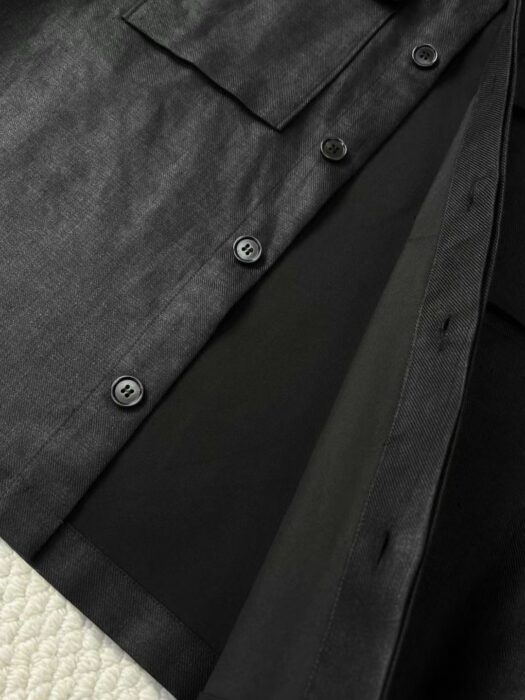 제냐 더블 포켓 순색 아마 셔츠 자켓 블랙 레플리카 미러급 SA급 S급 고퀄리티 하이엔드 최상급 의류 [남성] 6