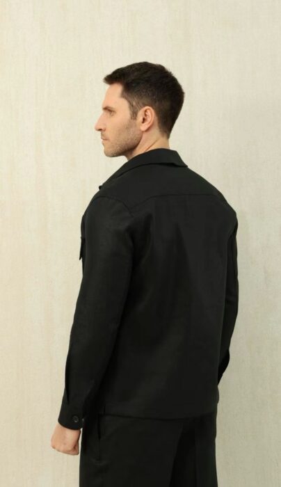 제냐 더블 포켓 순색 아마 셔츠 자켓 블랙 레플리카 미러급 SA급 S급 고퀄리티 하이엔드 최상급 의류 [남성] 2