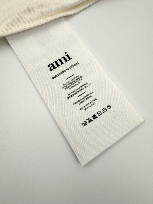 아미 화이트 코튼 아미 파리 프린트 티셔츠 반팔티 화이트 크림 레플리카 미러급 SA급 S급 고퀄리티 하이엔드 최상급 의류 [남성여성공용] 12