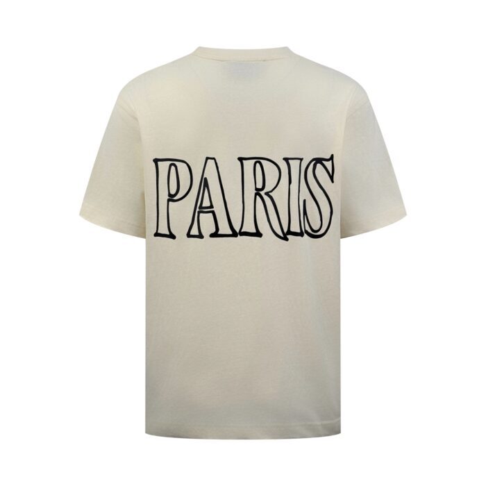 아미 화이트 코튼 아미 파리 프린트 티셔츠 반팔티 화이트 크림 레플리카 미러급 SA급 S급 고퀄리티 하이엔드 최상급 의류 [남성여성공용] 4