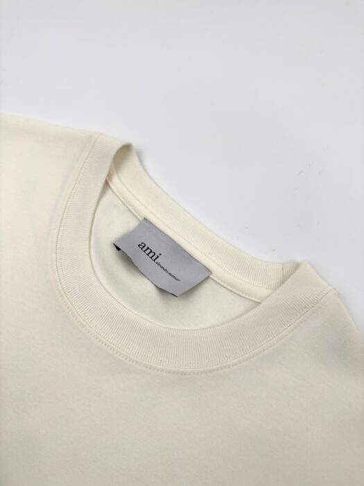 아미 화이트 코튼 아미 파리 프린트 티셔츠 반팔티 화이트 크림 레플리카 미러급 SA급 S급 고퀄리티 하이엔드 최상급 의류 [남성여성공용] 5