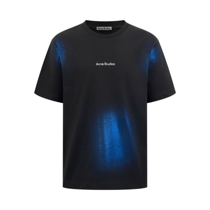 아크네스튜디오 블루 그라데이션 홀로그램 로고 반팔티 블랙 레플리카 미러급 SA급 S급 고퀄리티 하이엔드 최상급 의류 [남성여성공용] 3