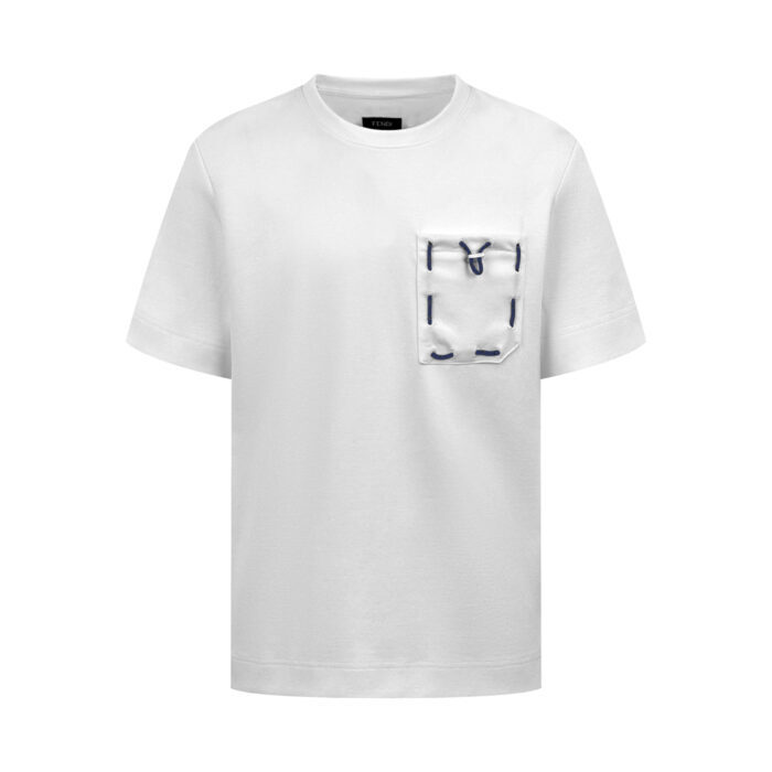 펜디 포켓 선 디자인 순색 반팔티 화이트 레플리카 미러급 SA급 S급 고퀄리티 하이엔드 최상급 의류 [남성여성공용] 3