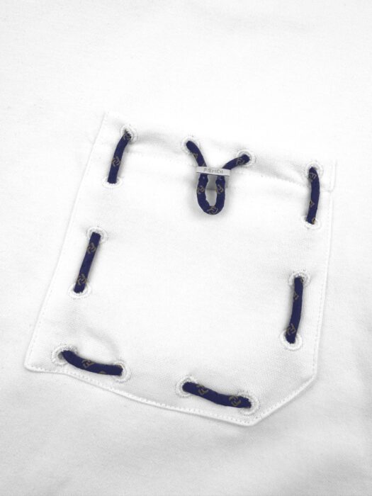 펜디 포켓 선 디자인 순색 반팔티 화이트 레플리카 미러급 SA급 S급 고퀄리티 하이엔드 최상급 의류 [남성여성공용] 9