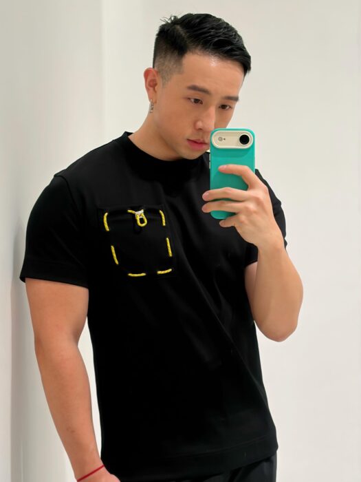 펜디 포켓 선 디자인 순색 반팔티 블랙 레플리카 미러급 SA급 S급 고퀄리티 하이엔드 최상급 의류 [남성여성공용]