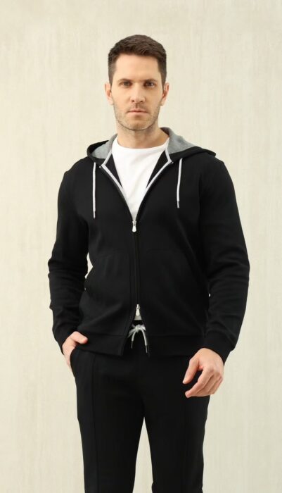 브루넬로쿠치넬리 BRUNELLO CUCINELLI 운동복 세트 후드집업 팬츠 블랙 레플리카 미러급 SA급 S급 고퀄리티 하이엔드 최상급 의류 [남성]