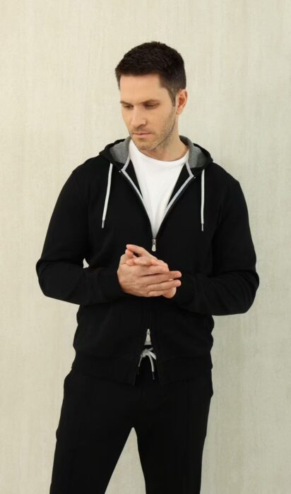 브루넬로쿠치넬리 BRUNELLO CUCINELLI 운동복 세트 후드집업 팬츠 블랙 레플리카 미러급 SA급 S급 고퀄리티 하이엔드 최상급 의류 [남성] 2