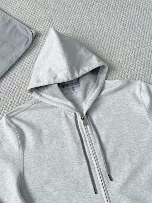 브루넬로쿠치넬리 BRUNELLO CUCINELLI 운동복 세트 후드집업 팬츠 라이트 그레이 레플리카 미러급 SA급 S급 고퀄리티 하이엔드 최상급 의류 [남성] 6