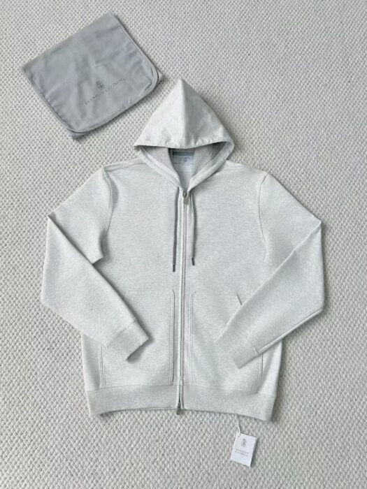 브루넬로쿠치넬리 BRUNELLO CUCINELLI 운동복 세트 후드집업 팬츠 라이트 그레이 레플리카 미러급 SA급 S급 고퀄리티 하이엔드 최상급 의류 [남성] 4