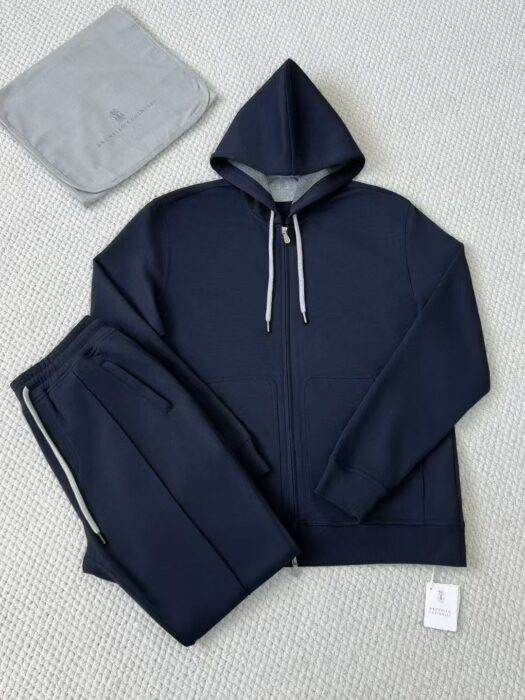 브루넬로쿠치넬리 BRUNELLO CUCINELLI 운동복 세트 후드집업 팬츠 네이비 레플리카 미러급 SA급 S급 고퀄리티 하이엔드 최상급 의류 [남성] 3