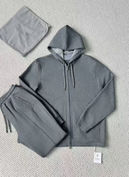브루넬로쿠치넬리 BRUNELLO CUCINELLI 운동복 세트 후드집업 팬츠 다크 그레이 레플리카 미러급 SA급 S급 고퀄리티 하이엔드 최상급 의류 [남성] 3