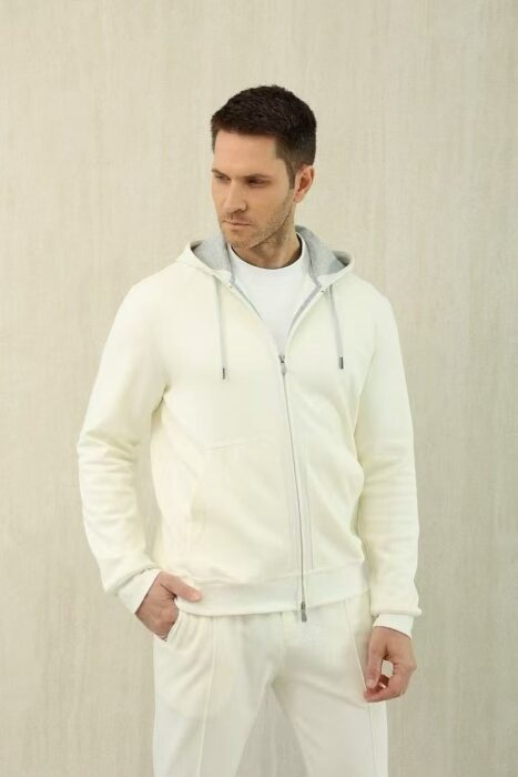 브루넬로쿠치넬리 BRUNELLO CUCINELLI 운동복 세트 후드집업 팬츠 아이보리 레플리카 미러급 SA급 S급 고퀄리티 하이엔드 최상급 의류 [남성]