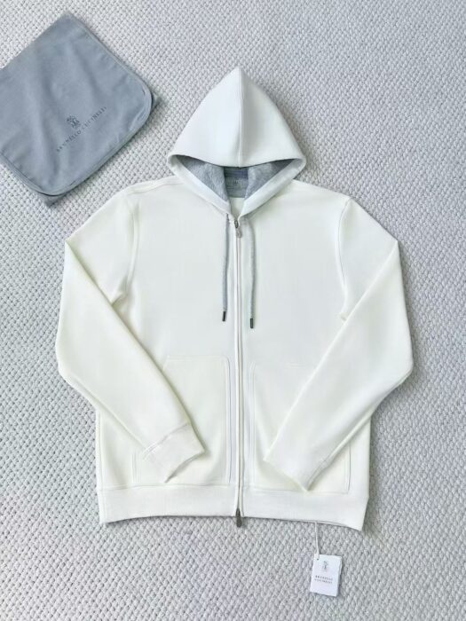 브루넬로쿠치넬리 BRUNELLO CUCINELLI 운동복 세트 후드집업 팬츠 아이보리 레플리카 미러급 SA급 S급 고퀄리티 하이엔드 최상급 의류 [남성] 4