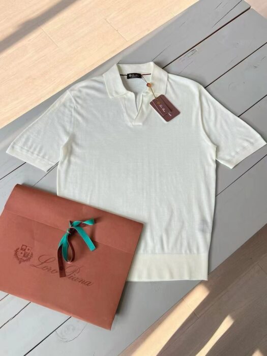 로로피아나 버튼리스 니트 폴로 셔츠 반팔티 카라티 8컬러 레플리카 미러급 SA급 S급 고퀄리티 하이엔드 최상급 의류 [남성] 4