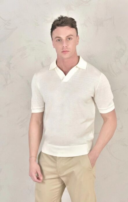 로로피아나 버튼리스 니트 폴로 셔츠 반팔티 카라티 8컬러 레플리카 미러급 SA급 S급 고퀄리티 하이엔드 최상급 의류 [남성] 2