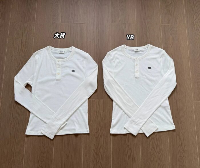 셀린느 트리옹프 단추 긴팔티 2컬러 레플리카 미러급 SA급 S급 고퀄리티 하이엔드 최상급 의류 [남성여성공용]