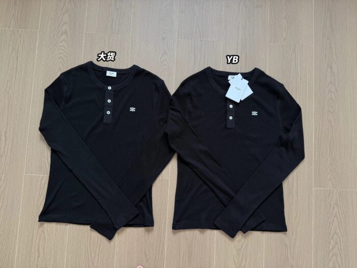 셀린느 트리옹프 단추 긴팔티 2컬러 레플리카 미러급 SA급 S급 고퀄리티 하이엔드 최상급 의류 [남성여성공용] 4