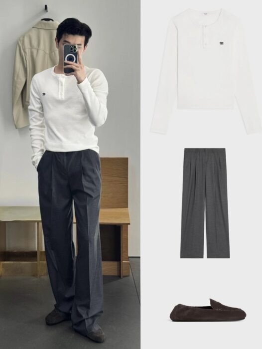 셀린느 트리옹프 단추 긴팔티 2컬러 레플리카 미러급 SA급 S급 고퀄리티 하이엔드 최상급 의류 [남성여성공용] 12