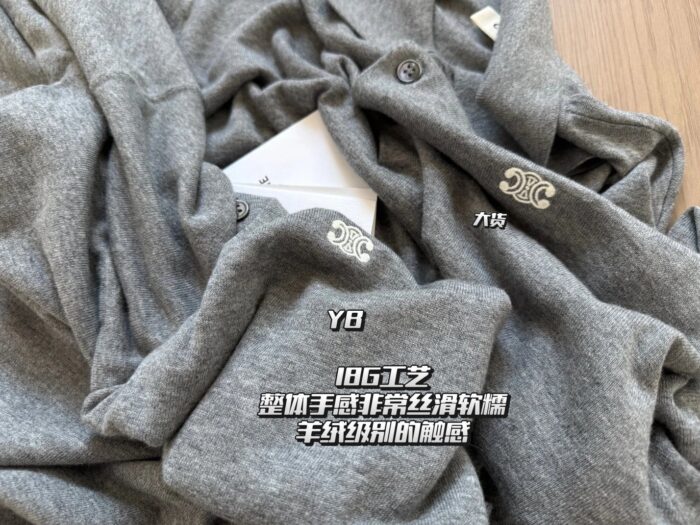 셀린느 파인 코튼 폴로 스웨터 미디움 그레이 폴로티 니트 / 긴팔티 / 레플리카 미러급 SA급 S급 고퀄리티 하이엔드 최상급 의류 [남성여성공용] 3