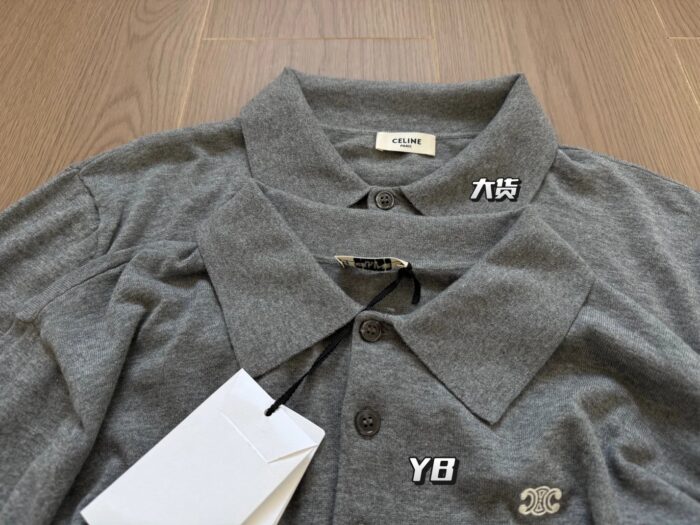 셀린느 파인 코튼 폴로 스웨터 미디움 그레이 폴로티 니트 / 긴팔티 / 레플리카 미러급 SA급 S급 고퀄리티 하이엔드 최상급 의류 [남성여성공용] 5