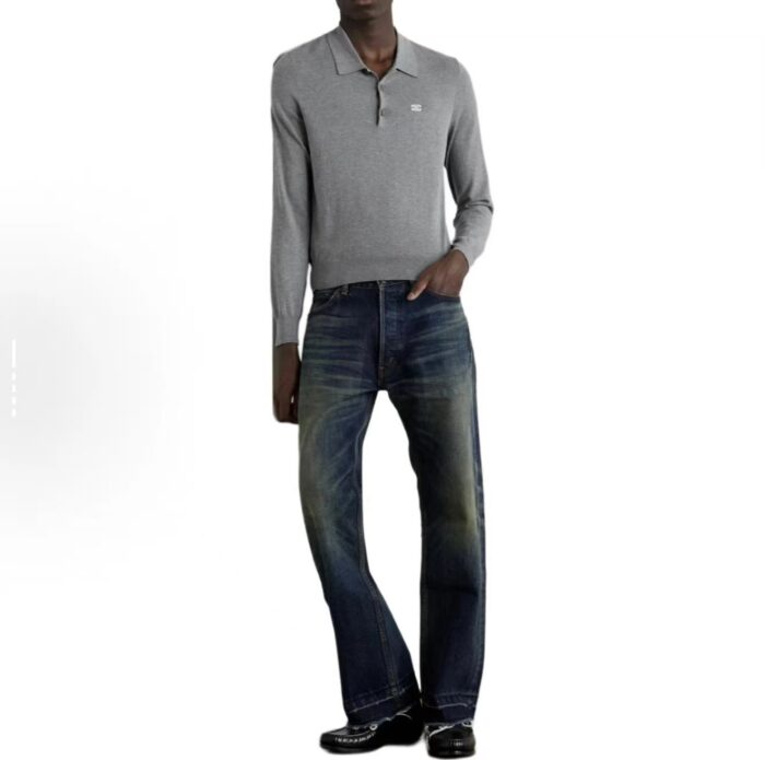 셀린느 파인 코튼 폴로 스웨터 미디움 그레이 폴로티 니트 / 긴팔티 / 레플리카 미러급 SA급 S급 고퀄리티 하이엔드 최상급 의류 [남성여성공용] 10