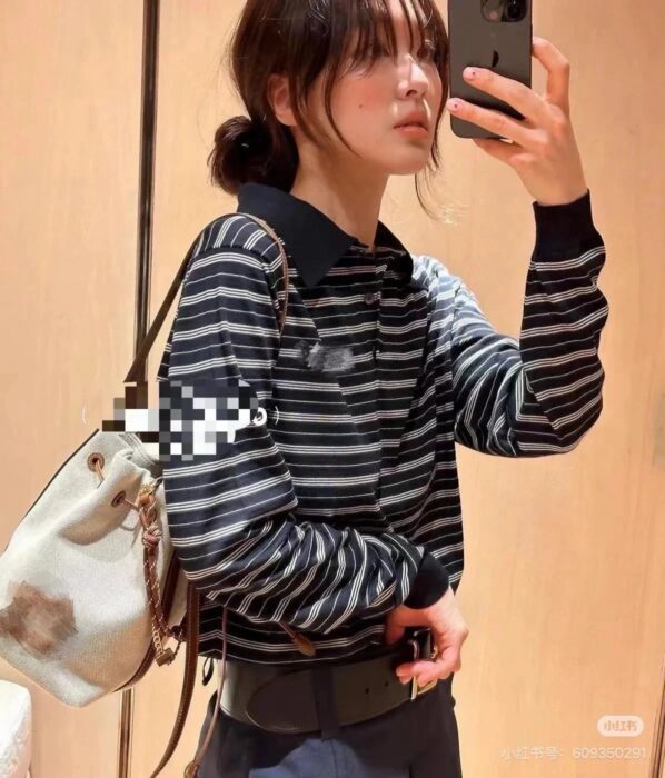 미우미우 스트라이프 긴팔 폴로 / 긴팔티 / 카라티 레플리카 미러급 SA급 S급 고퀄리티 하이엔드 최상급 의류 [남성여성공용] 6