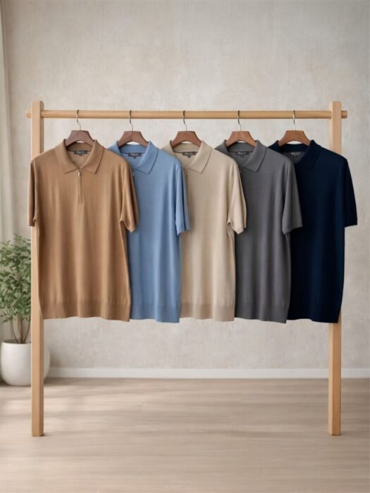 로로피아나 울 순색 반지퍼 폴로 카라티 반팔티 5컬러 레플리카 미러급 SA급 S급 고퀄리티 하이엔드 최상급 의류 [남성]