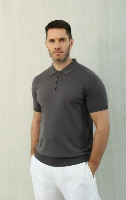 로로피아나 울 순색 반지퍼 폴로 카라티 반팔티 5컬러 레플리카 미러급 SA급 S급 고퀄리티 하이엔드 최상급 의류 [남성] 12